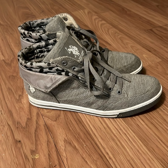 Polo Sport Grey High Tops with gray leapord size 8 - Picture 4 of 7